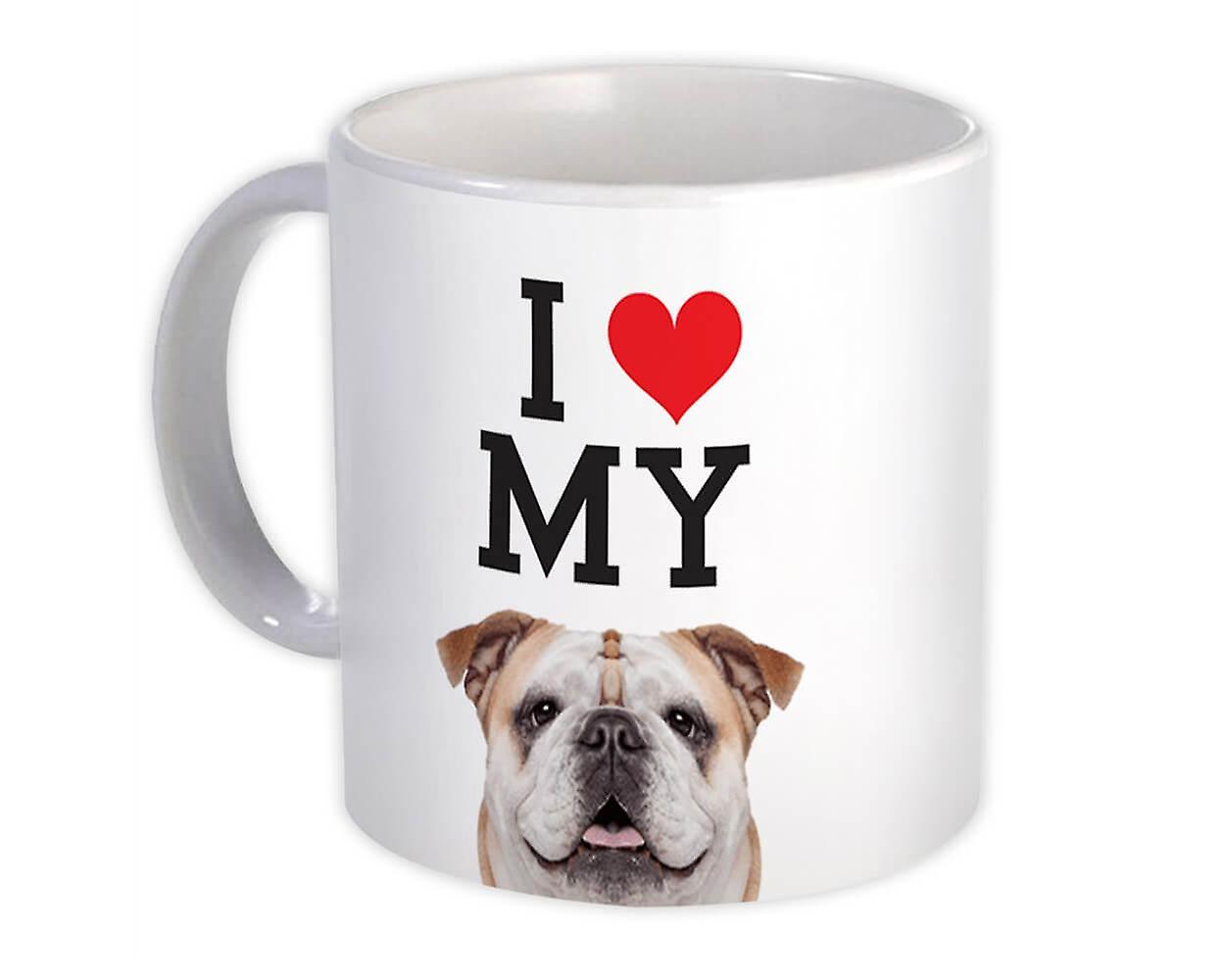 Presentmugg: Jag älskar min bulldogghund