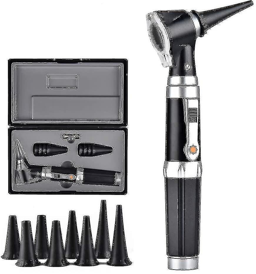 Otoscope With Led, Portable Handheld Ear Exam Magnifier With 8 Caps And 1 Storage Box For Doctors Nu