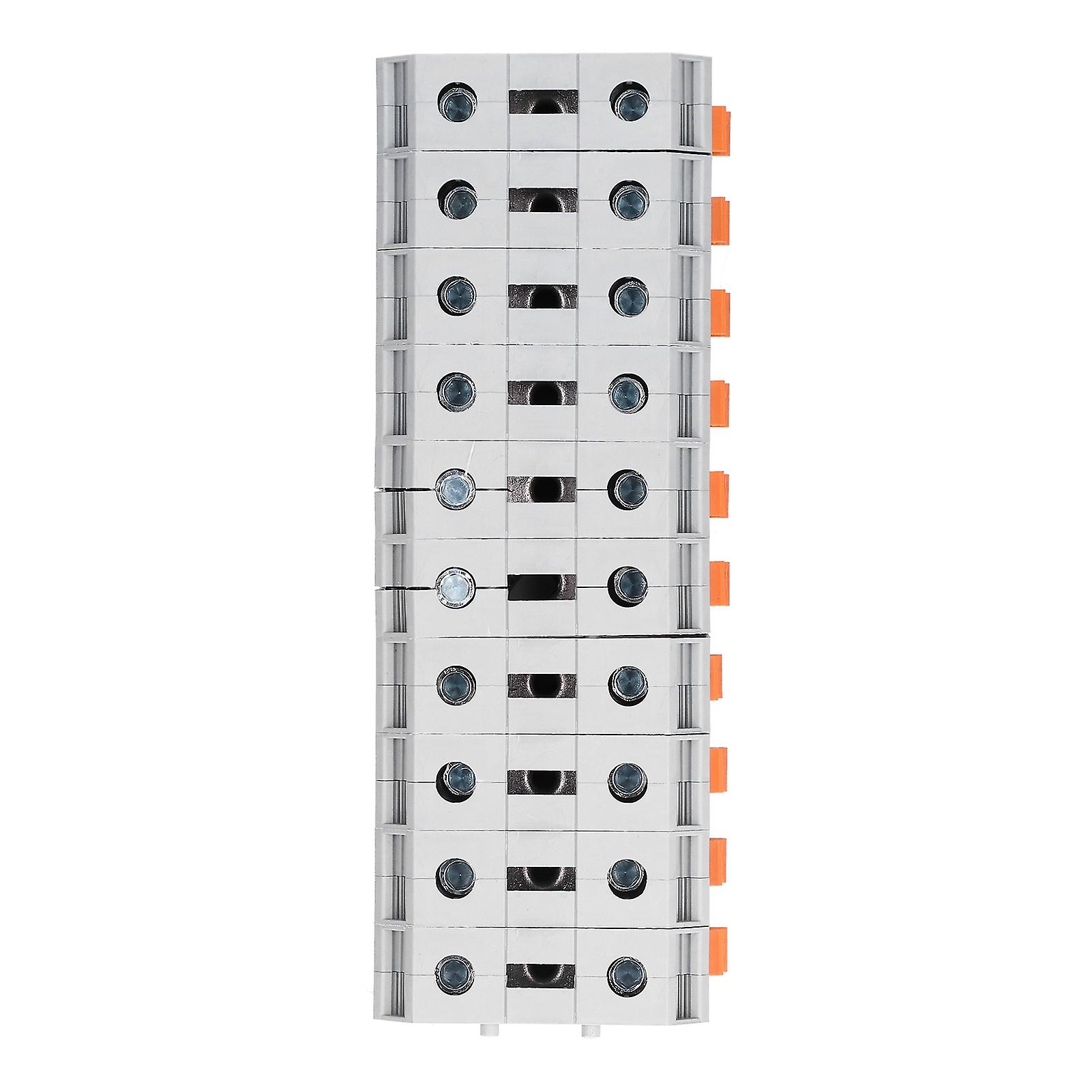 10Pcs Rail Terminal Block Wire Connection Combination Non Slip 50mm 150A 1000V UK50N