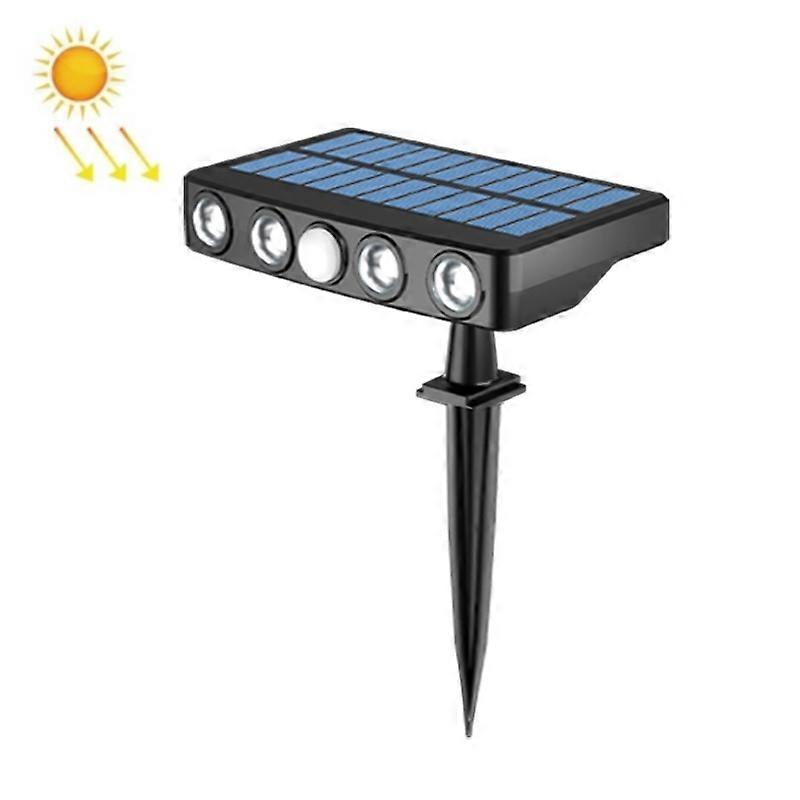 Sensor Waterproof Solar Light, Color Temperature:White Light With Ground Plug White Light