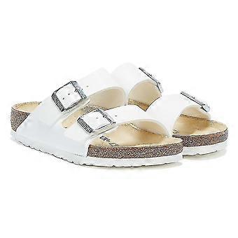 Męskie damskie Birkenstock Arizona Birko-flor Białe Sandały