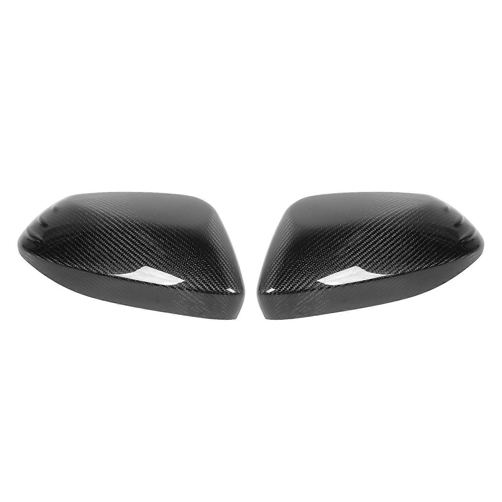 2PCS Side Rearview Mirror Cover Real Carbon Fiber Left Right Glossy Replacement for Toyota Corolla Yaris GR E2U811