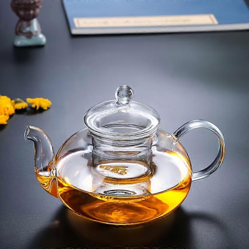 Bule de vidro com infusor Borossilicato chaleira de chá transparente 20.29oz, 27.05oz, 33.81oz Opções de capacidade Resistente ao calor, Fogão Seguro Sem padrão, Puro