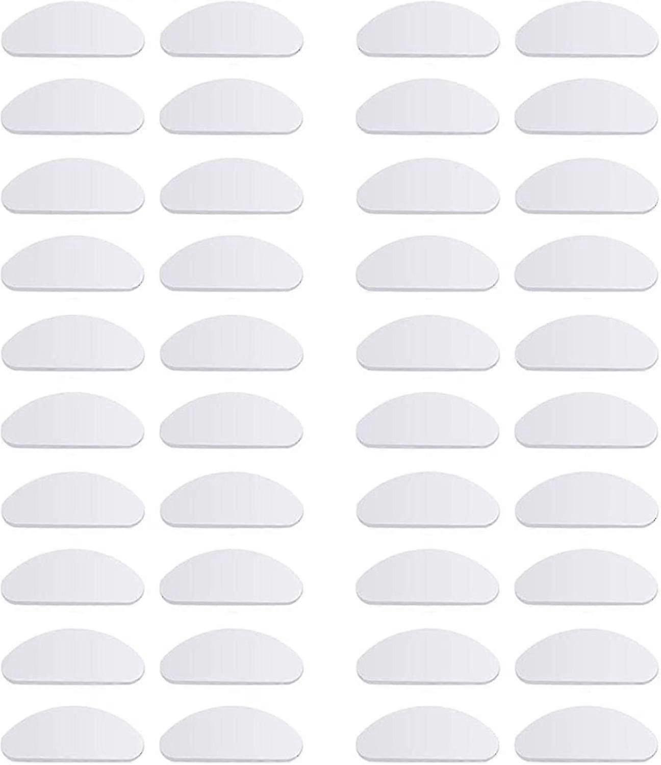 20 Pairs Glasses Nose Pads Glasses Pads Anti-slip Silicone Soft Nose Pads Self-adhesive Nose Pads (transparent, 1.5 Mm)