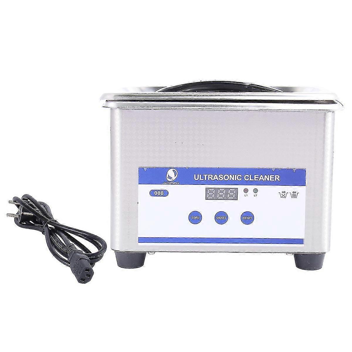 800ml 35w Jp-008 الرقمية بالموجات فوق الصوتية الأنظف ساخنة الموقت الفولاذ المقاوم للصدأ الترا سونيك تنظيف آلة غسالة (الاتحاد الأوروبي المكونات)