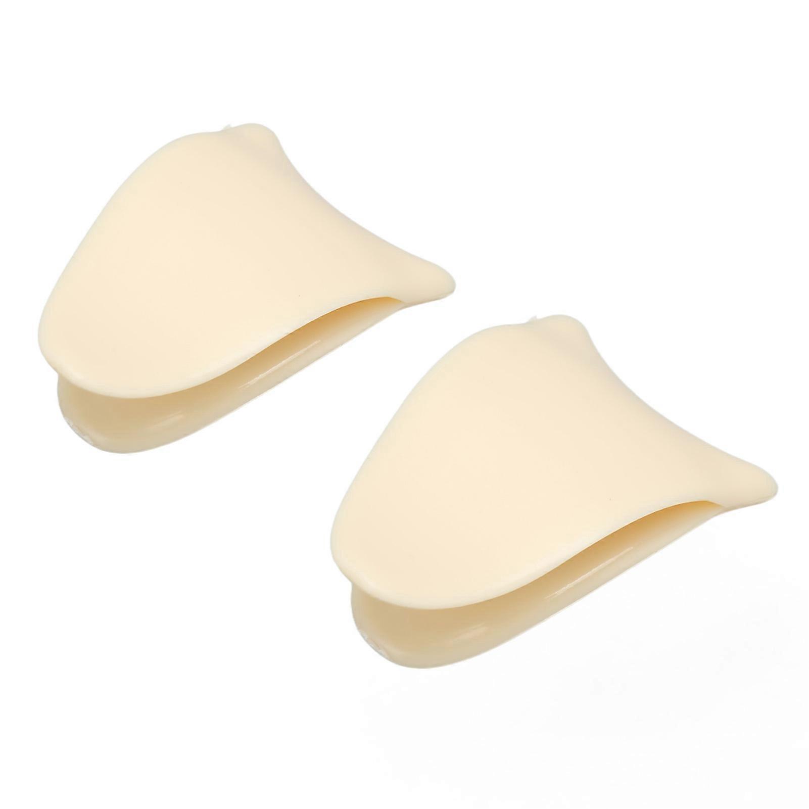 2pcs False Eyelashes Applicator Tool Curved Head Portable Lash Clip For Wear Eyelashes White