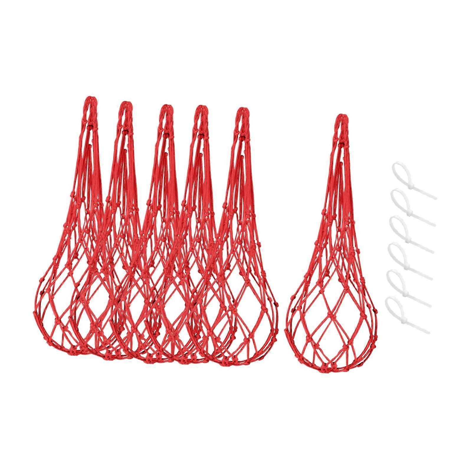 6 Pieces Watermelon Net Pumpkin Support Honeydew Vegetables Garden Mesh Bags Red