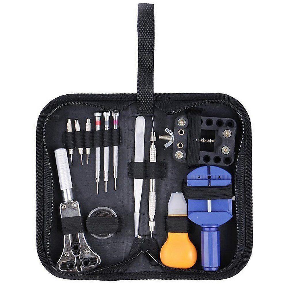 13 pcs Professional Watch Repair Tool Tool Kit Watch Kit Battery Replacement Tool Kit with Carrying Case for Watchmaker
