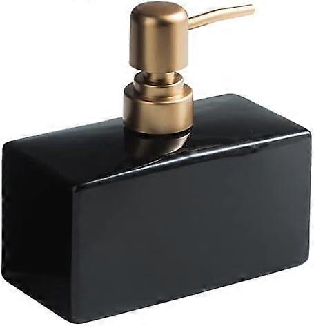 Modern Soap Dispenser with Matte  Pump for Bathroom,Ceramic Rectangle Lotion Dispenser, Refillable Dish Soap Dispenser