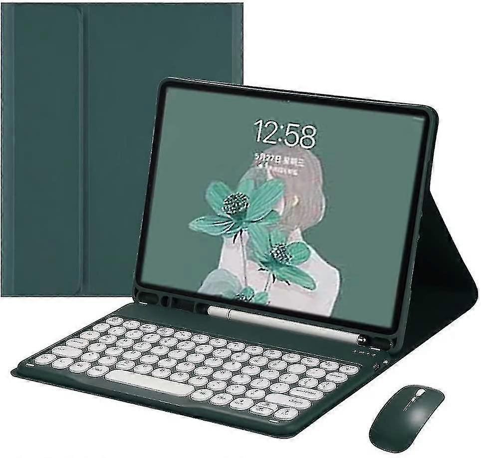 Ipad Mini 6 2021 χρώμα πληκτρολόγιο περίπτωση ποντίκι χαριτωμένο στρογγυλό κλειδί Ipad μίνι 6η γενιά 8,3 ιντσών ασύρματη Bluetooth αποσπώμενη κάλυψη πληκτρολογίου με μολύβι H