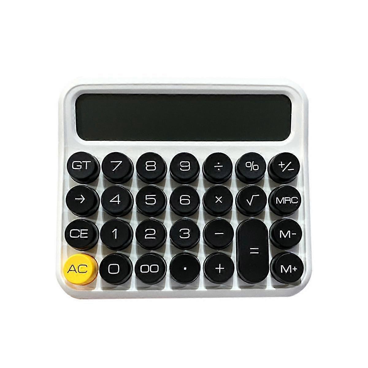 12 Digits Square Calculator Stationery Big Lcd Screen Office Calculator School Dual Portable White