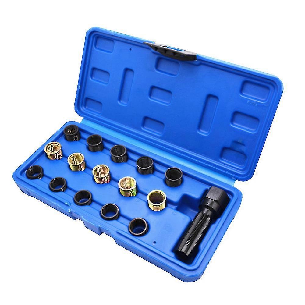 16pcs/set Rethreading Tool For Spark Plug Auto Car Maintance Thread Repair Kit