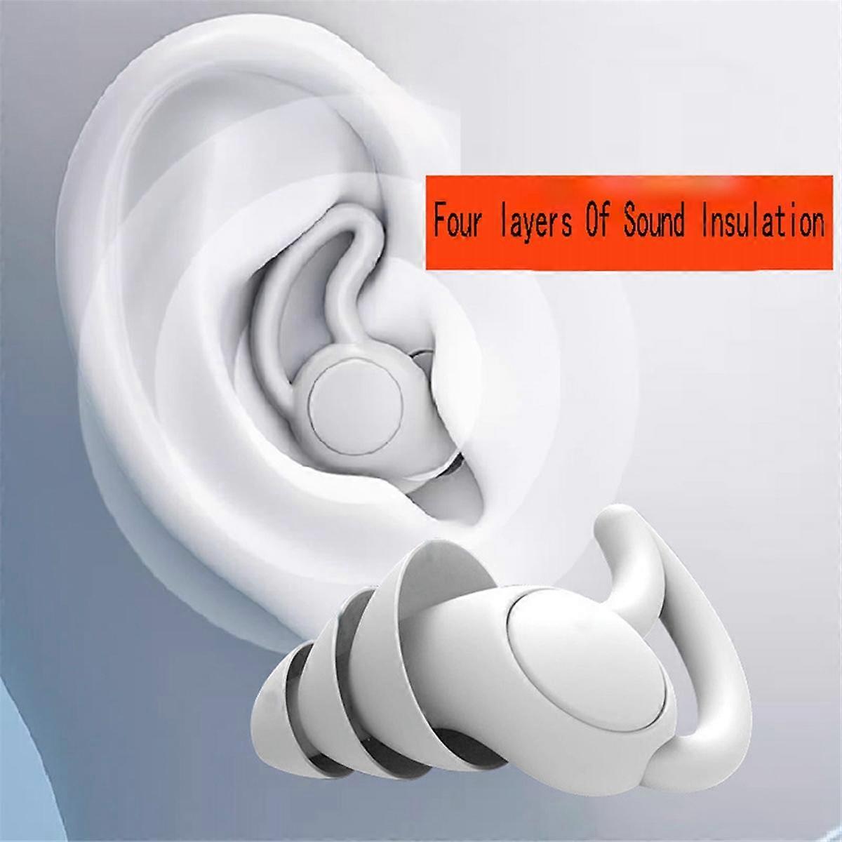 1 paire de bouchons d'oreilles confortables en forme de cône pour voyage, sommeil, antibruit, protection auditive, noir