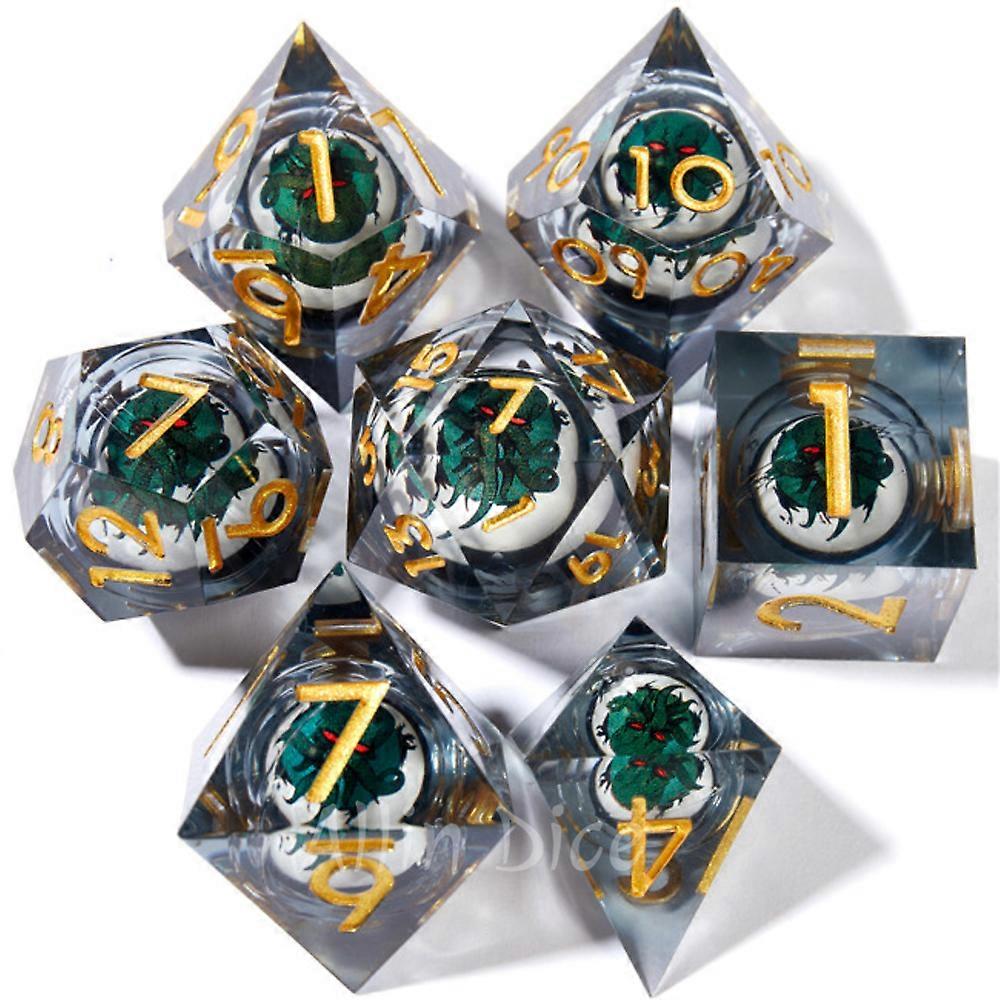 Octopus Dice Resin Dice Set Rpg Dnd Dice Set Core Movable Polyhedral Dice For Dungeons &dragon Coc Dice Role Playing Animal Dice