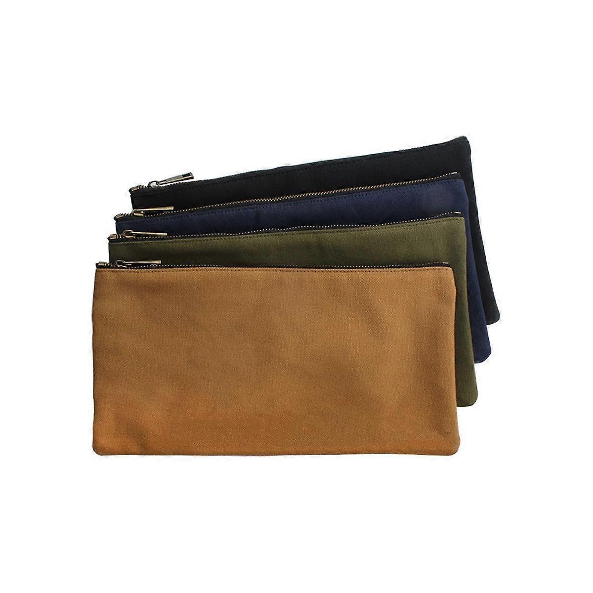 Canvas Tool Pouch Bags Zipper Small Multipurpose Organizer Pouch,With Buckle,For Storage Tools Item