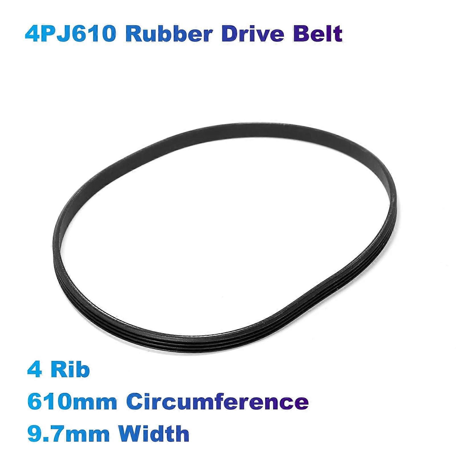 4PJ610 Rubber Drive Belt 4 Rib 610mm Circumference 97mm Width Compatible With Metabo / Electra Beckum Band Saw(7233190017)