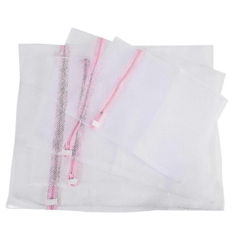 Large Net Washing Bag, Set Of 4 Durable Coarse Mesh Laundry Bag With Zip Closure For Clothes, Delic