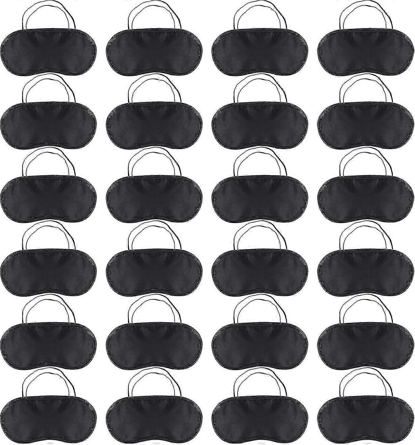 24stk sort rejse sovestøtte slappe af øjenmaske masker øjenmaske bind for øjnene Bind for øjnene Patch Ny