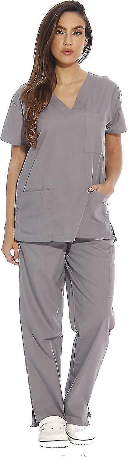Women's Ing Sets Pocket Scrubs (v-neck With Pants)