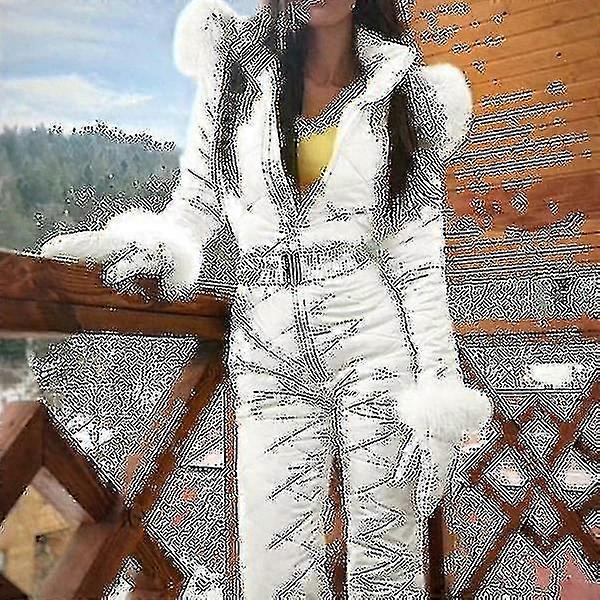 女性冬の暖かいスノースーツ屋外スポーツパンツスキースーツ防水ジャンプスーツ