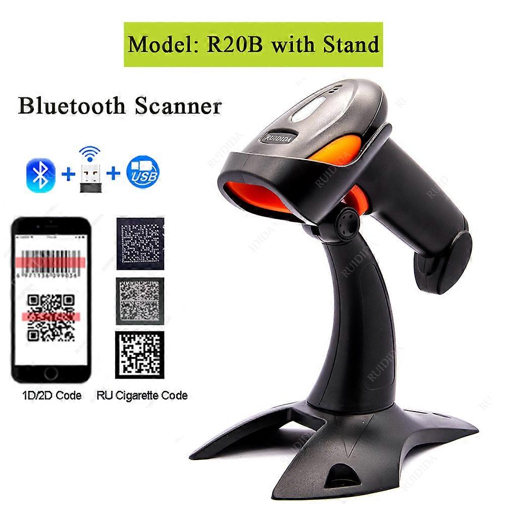 Code Bar Scanner 2d Wireless Barcod Reader or Wired Scanner or Bluetooth Barcode Reader Portable Handheld qr Code Reader