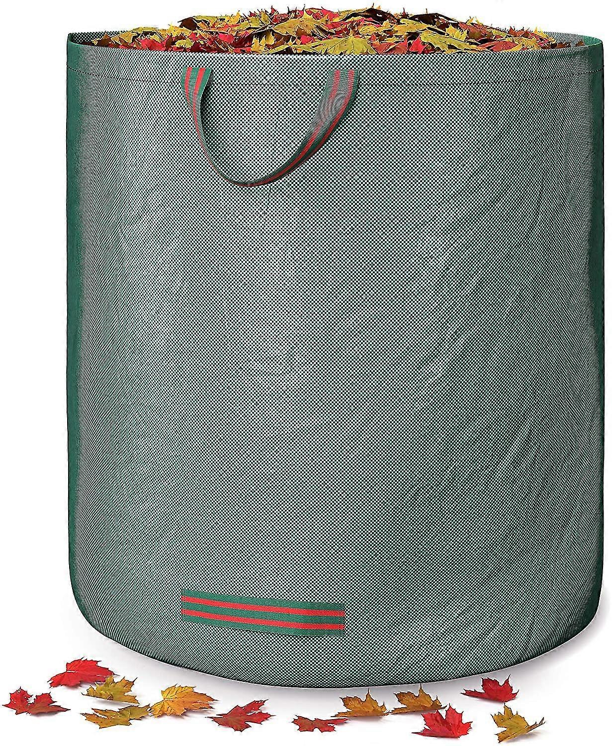 1x Garden Waste Bag With Handles - 272l High Capacity And Double Bottom - Uv Stable And Water Repellent - Reusable And Stable Garden Bag
