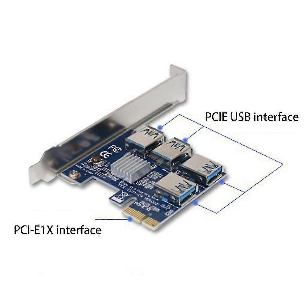 Pci-e Riser Board 1x To 4x Adapter Card Pci-e Graphic Card Riser 16x Slots