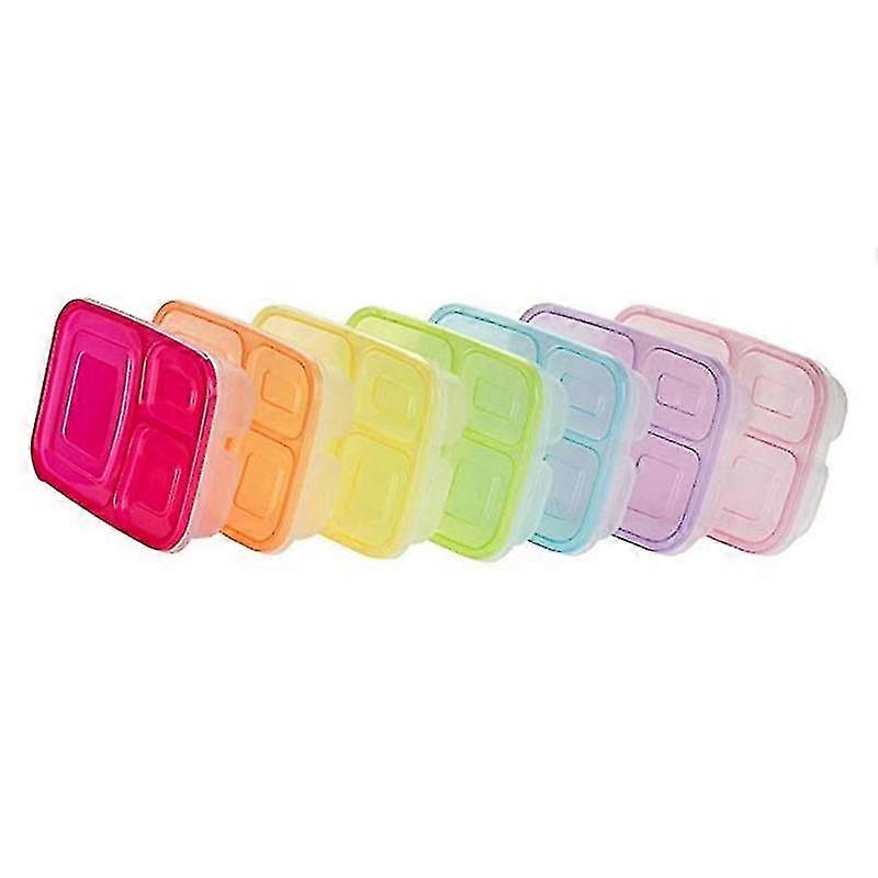 Meal Prep Containers 3 Compartment Food Storage Containers (7 Pack)