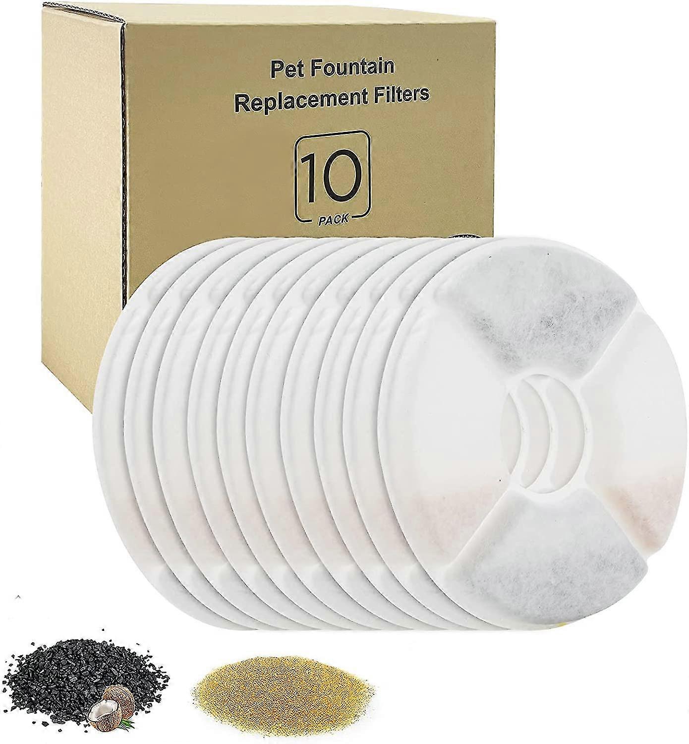 Replacement Filter For Drinking Fountains For Cats And Dogs 10 Pieces, Organic