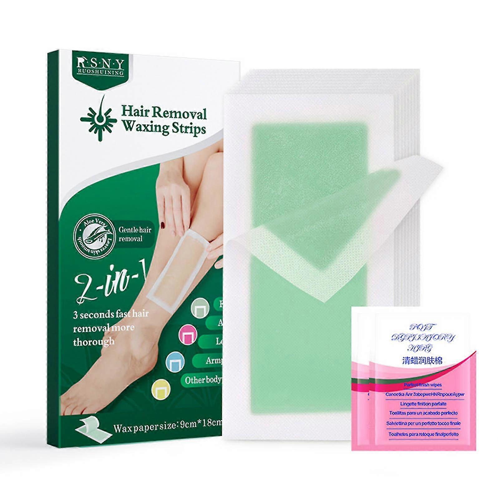 40pcs Face Nonwoven Waxing Tools Wax Papers Depilatory Strips Hair Removal Hair Double Size