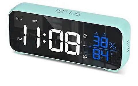 Charging Voice Control Alarm Clock Mirror LED Music Clock Two Sets of Alarm Switches New Digital Bedside Alarm Clock
