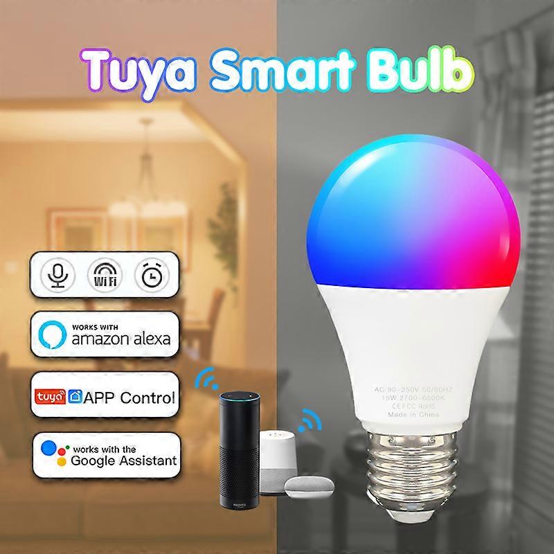 1-4Pack Smart Light Bulbs Work with Alexa Google HomeWiFi E27 Led Light Bulb E27