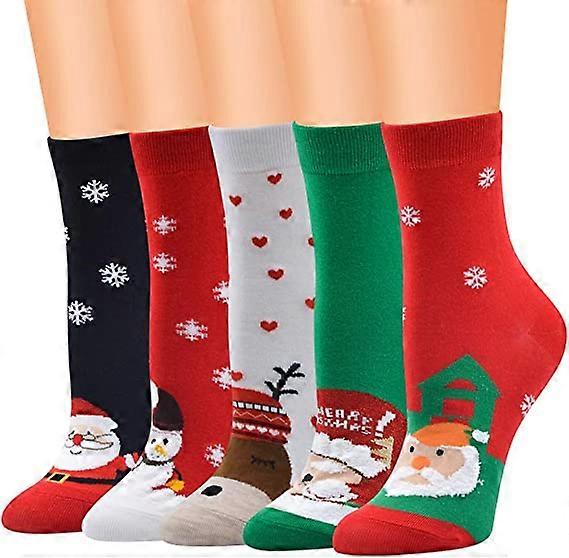 Calcetines navideños de algodón para mujer