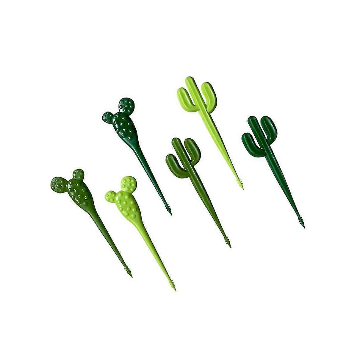60 Pack Fruit Forks Party Dessert Cactus Forks Portable Kids Stick Cafe Reusable Decorative Toothpi