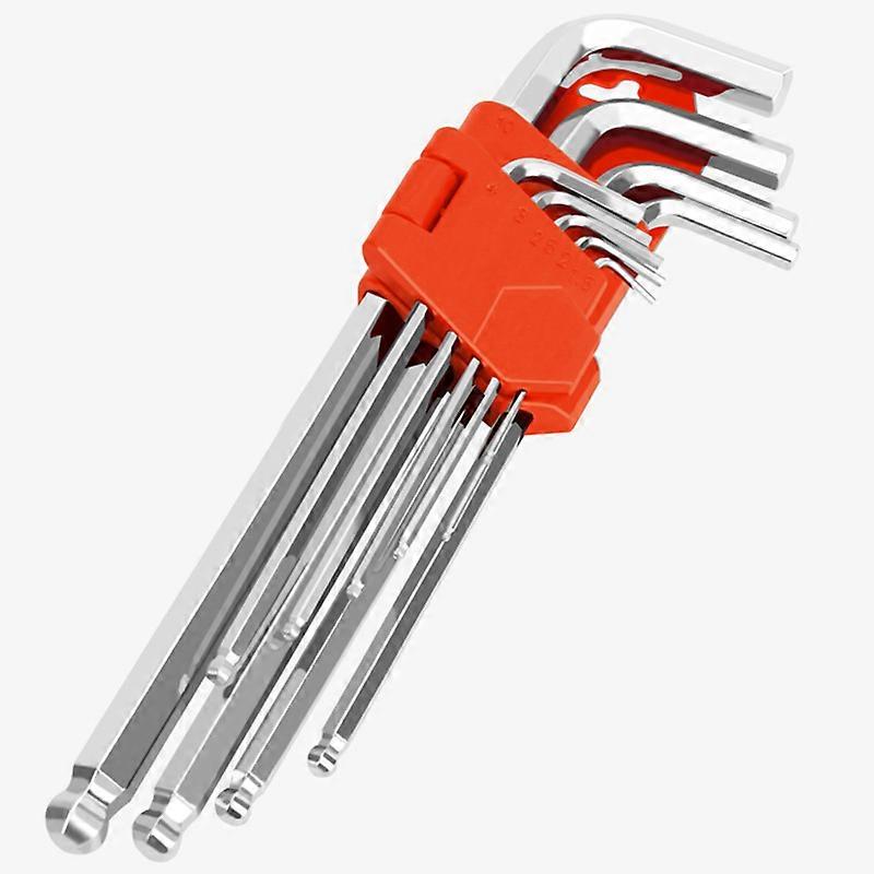 Torx Wrench, Set of 9 Hex Wrench Allen Wrench Long Handle Tamper Resistant Star Torque Torque Repair Tool with Storage Holder(T10-T50)