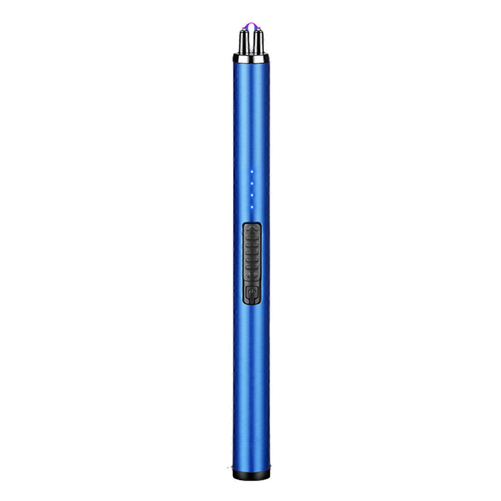 USB Rechargeable Electric Long Kitchen Ignition Stick Hanging Buckle Design Stove Windproof LED Flameless Pulse Igniter