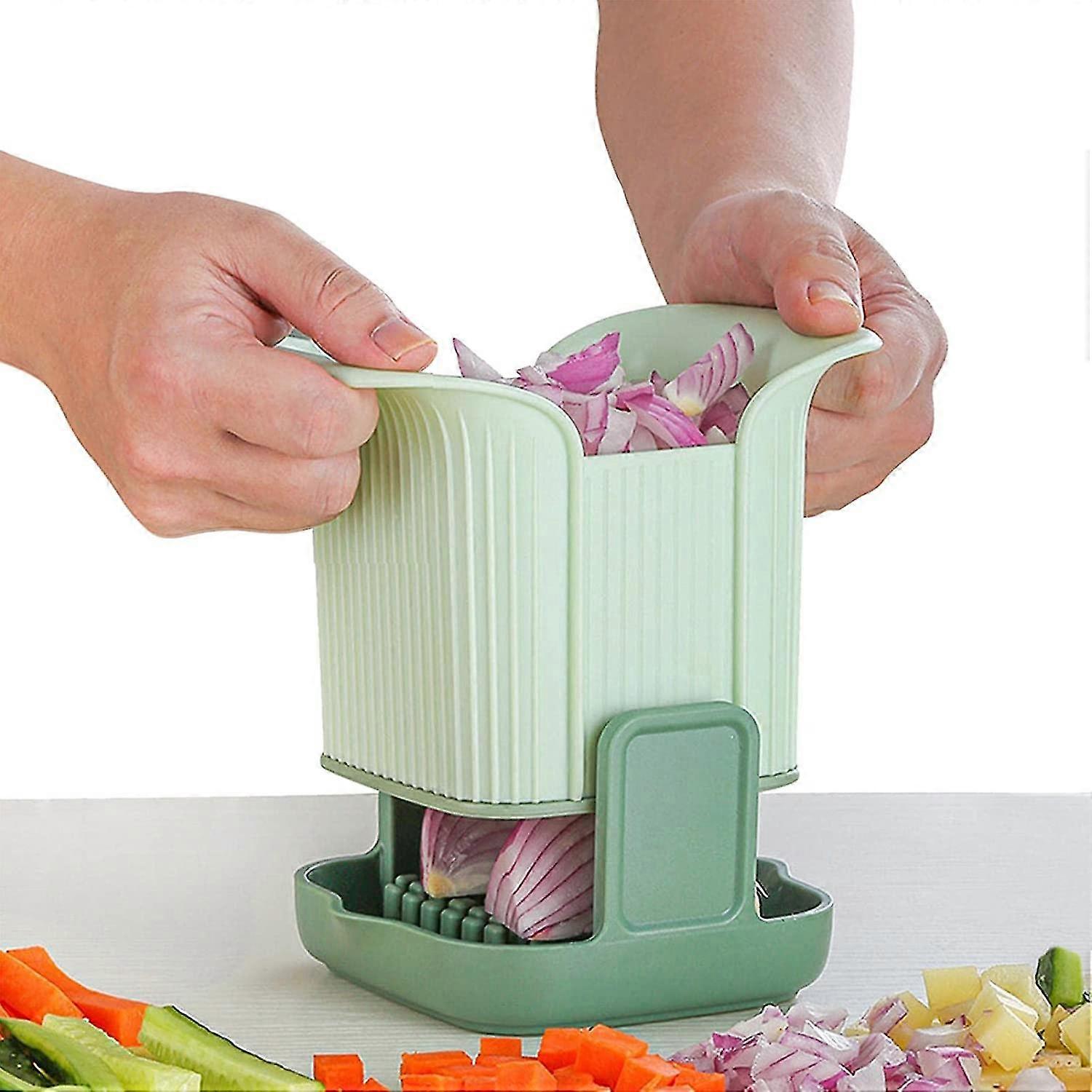 Manual Vegetable Chopper, Multi-function Onion Chopper