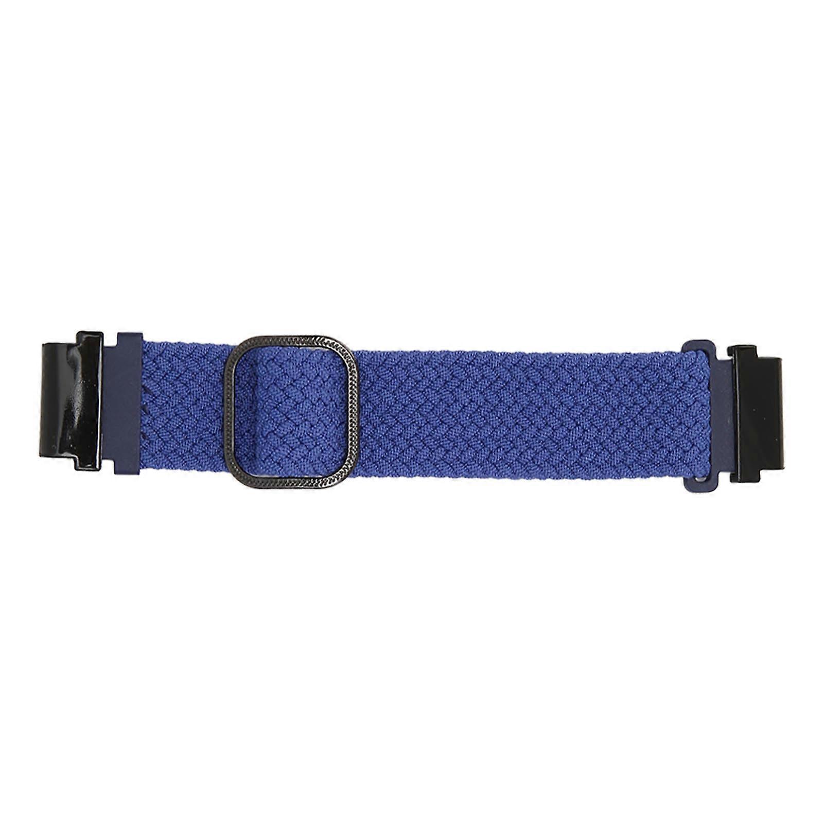 Watch Band Woven Nylon Size Adjustable Watchband Watch Strap for Garmin Fenix 7S 6S 5S Dark Blue