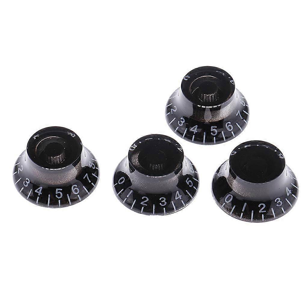 4 Pieces Acrylic Volume Tone Control Knobs for LP Electric Guitar Black