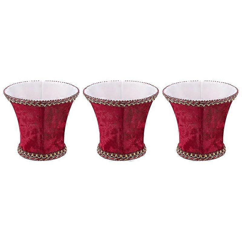 3X Fabric Clip on Lamp Shade, E14 Handmade Lampshade for Modern European Style Wall Sconce Lamp,Can