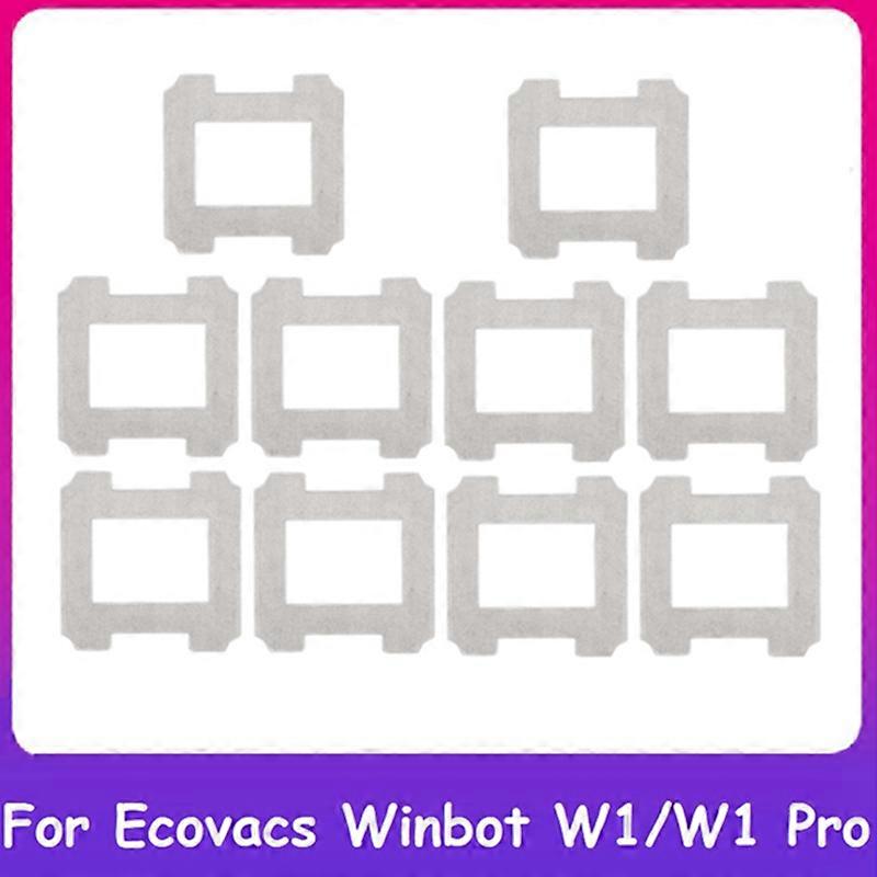 10 stk moppe klud vaskbare moppepuder til ecovacs WINBOT W1 / W1 Pro vinduespuder reservedele