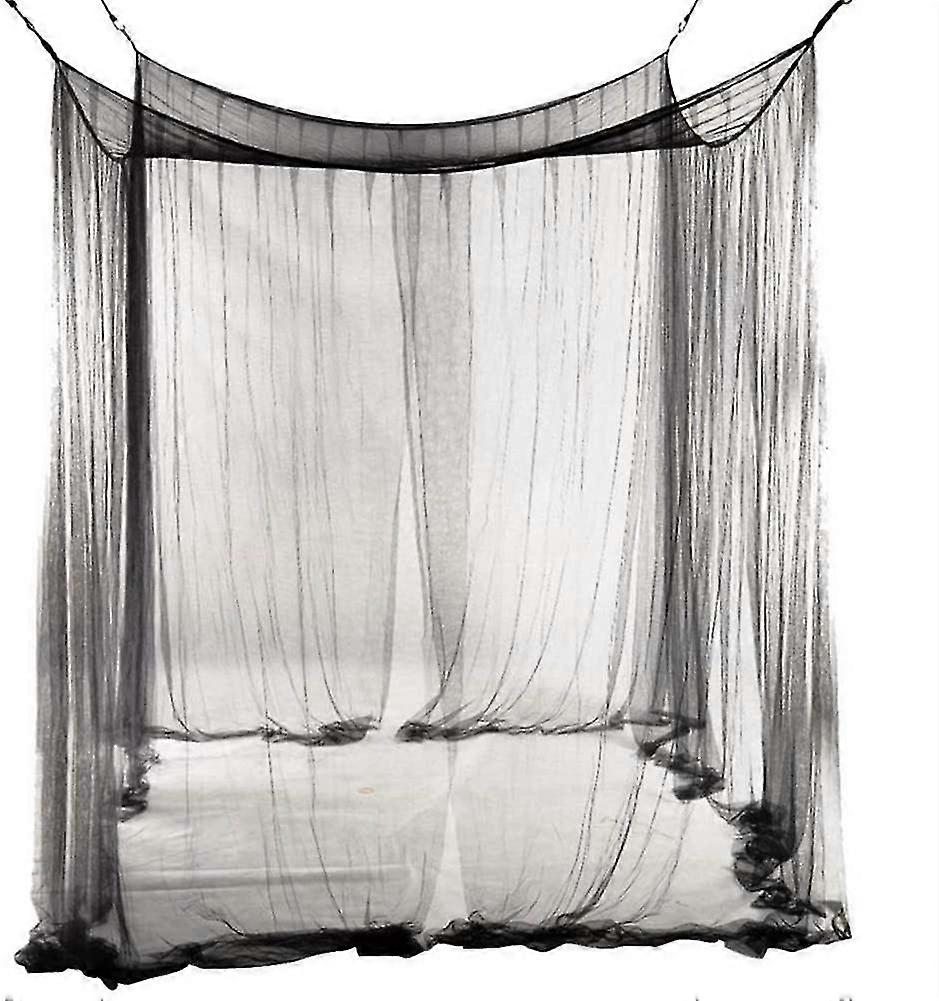 Mosquito Net For Double Bed, Rectangular Solid Color With 4 Openings, Easy Installation,190cm X 210cm X240cm