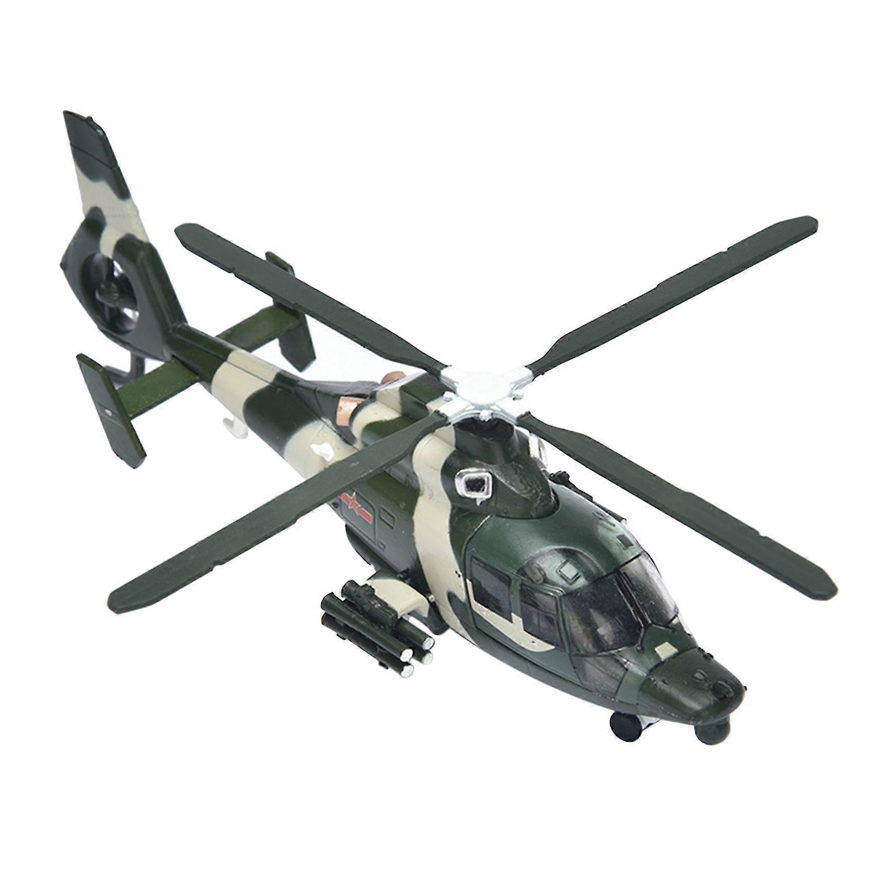 1/100 skala beväpnad helikopter Wz-9 flygplansmodell, simulering statisk planmodell vuxna samling eller
