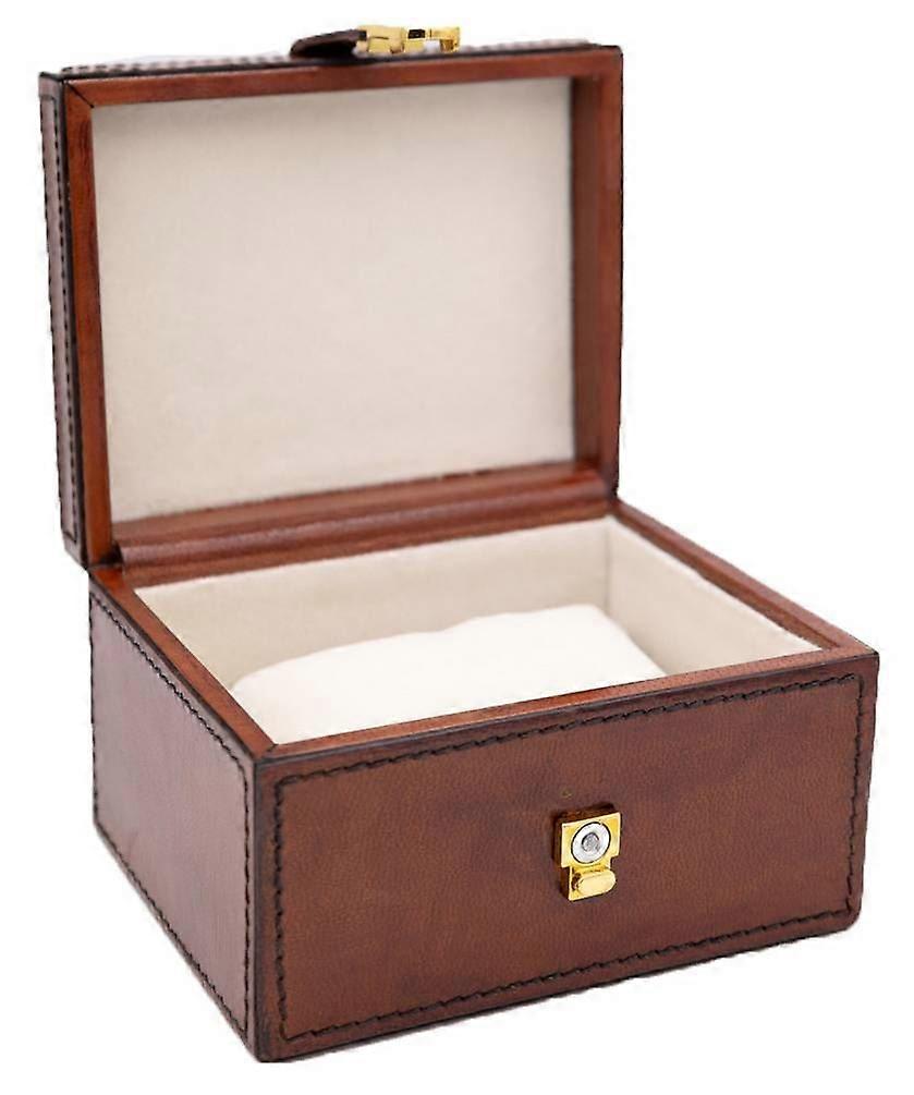 Orton West Leather Small Keepsake Box - Brown