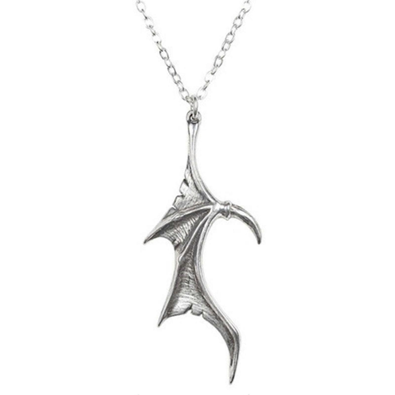 Retro Punk Wing Pendentif Collier Creative Heart-shape Couple Clavicle Chain