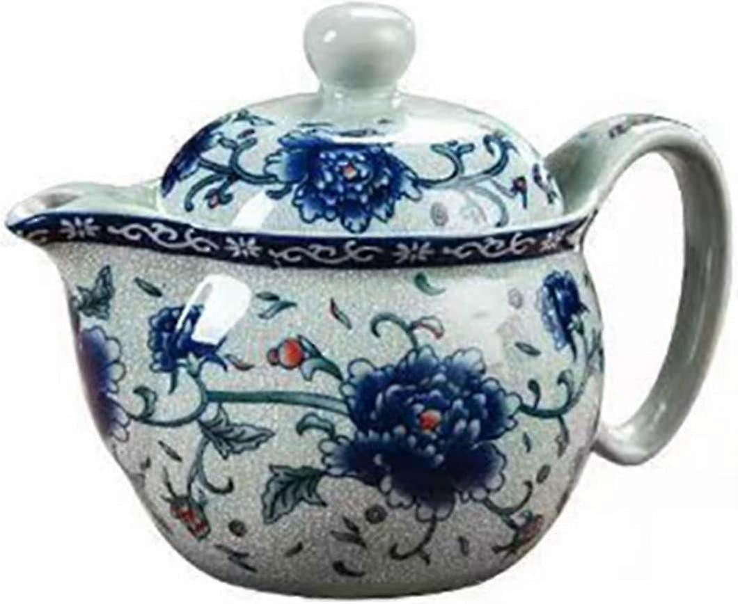 Small Blue and White Ceramic Teapot for Household Tea Set