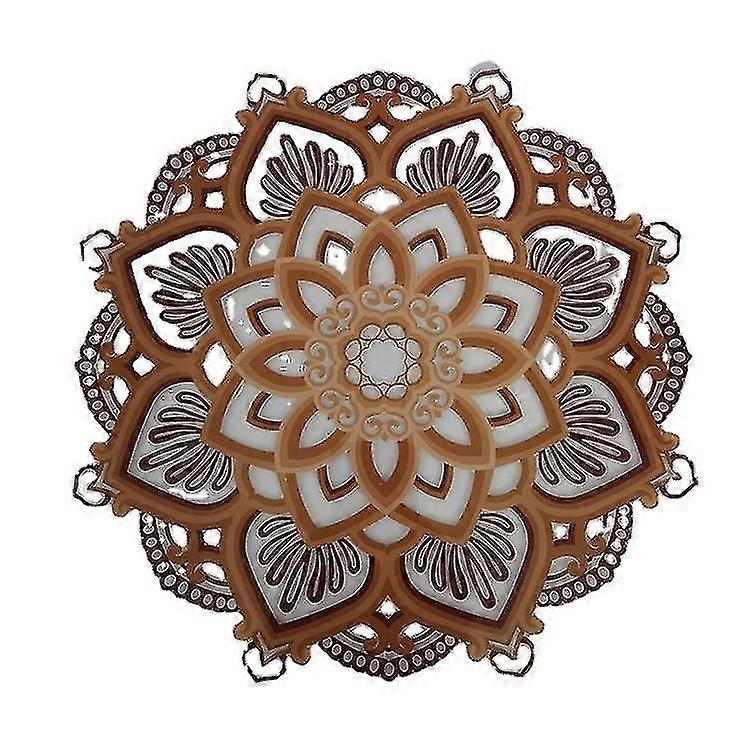 ماندالا يوجا غرفة ليلة ضوء بقيادة ، متعدد الطبقات قطع الليزر منحوتة بقيادة أنيقة الاكريليك ماندالا شنقا لوحات MDF مصباح الديكور ، ديكور الجدار للعيش