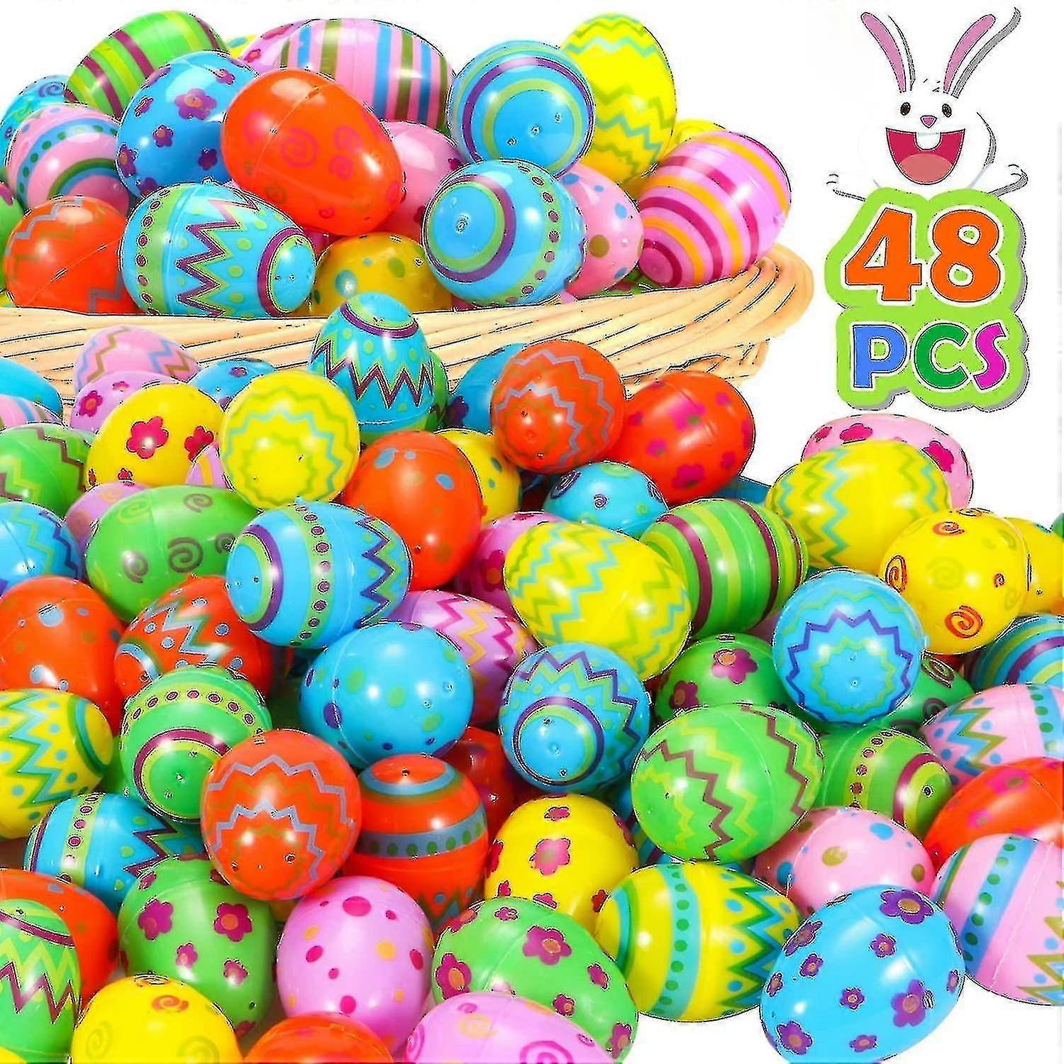 48 Ouă de Paște 6.06cm Pentru vânători de Paște, Umpluturi coș, tratează umplute și favoruri de partid-1