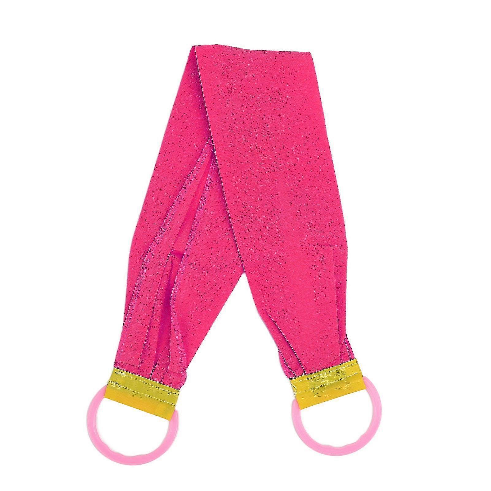 Pink Exfoliating Back Scrubber Towel - Large Contact Area For Deep And Efficient Cleansing