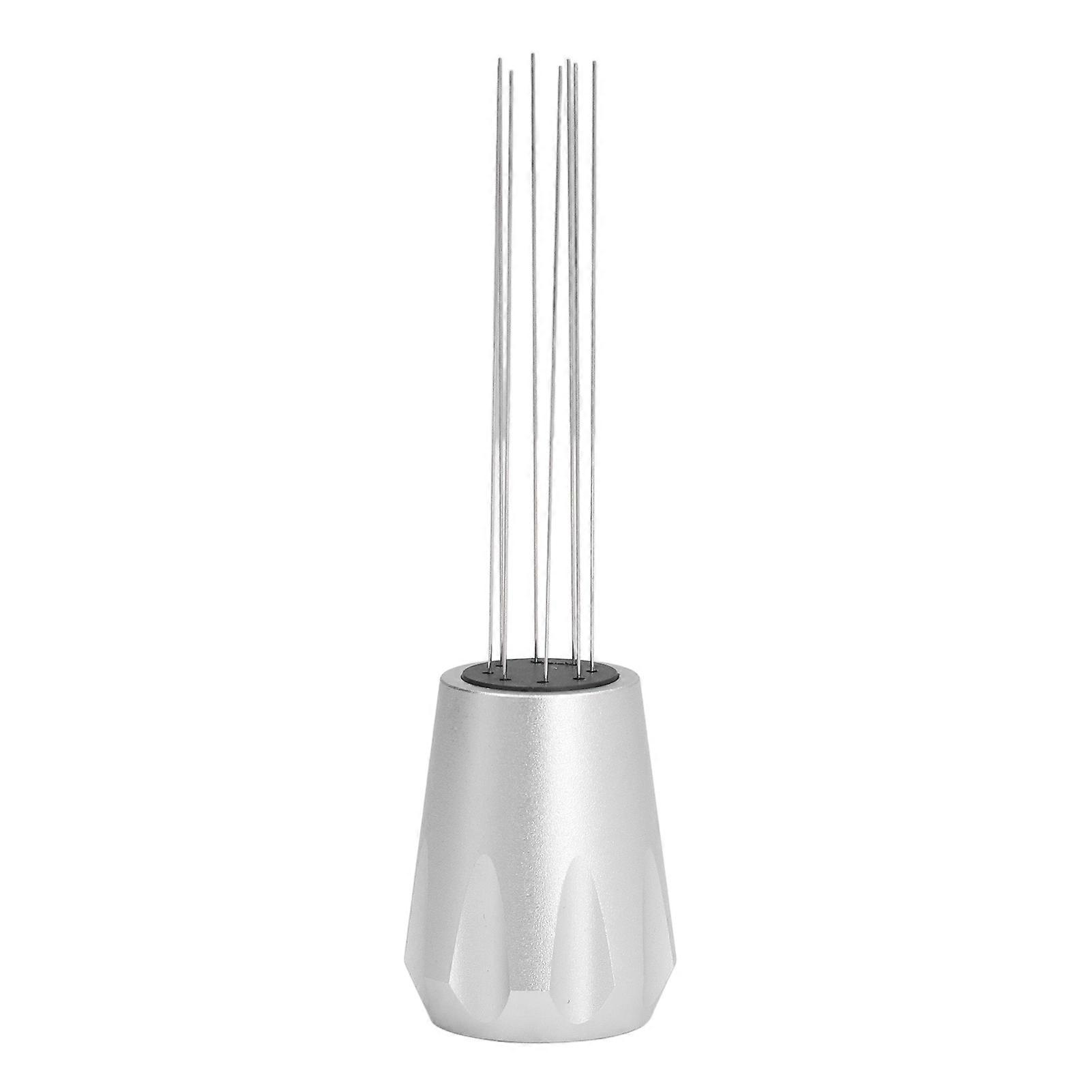 Needle Distributor Rust Proof Prevent Slip Handheld Coffee Stirring Tool for Home Office Cafe Silver